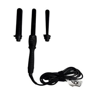 ION Ceramic Curling Wand Set 3 Barrel Interchangeable Hair Styling Tool